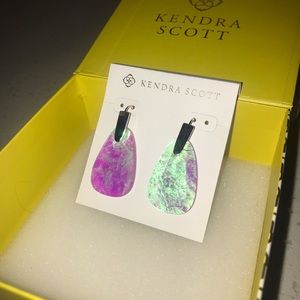 Marty silver drop earrings in amethyst